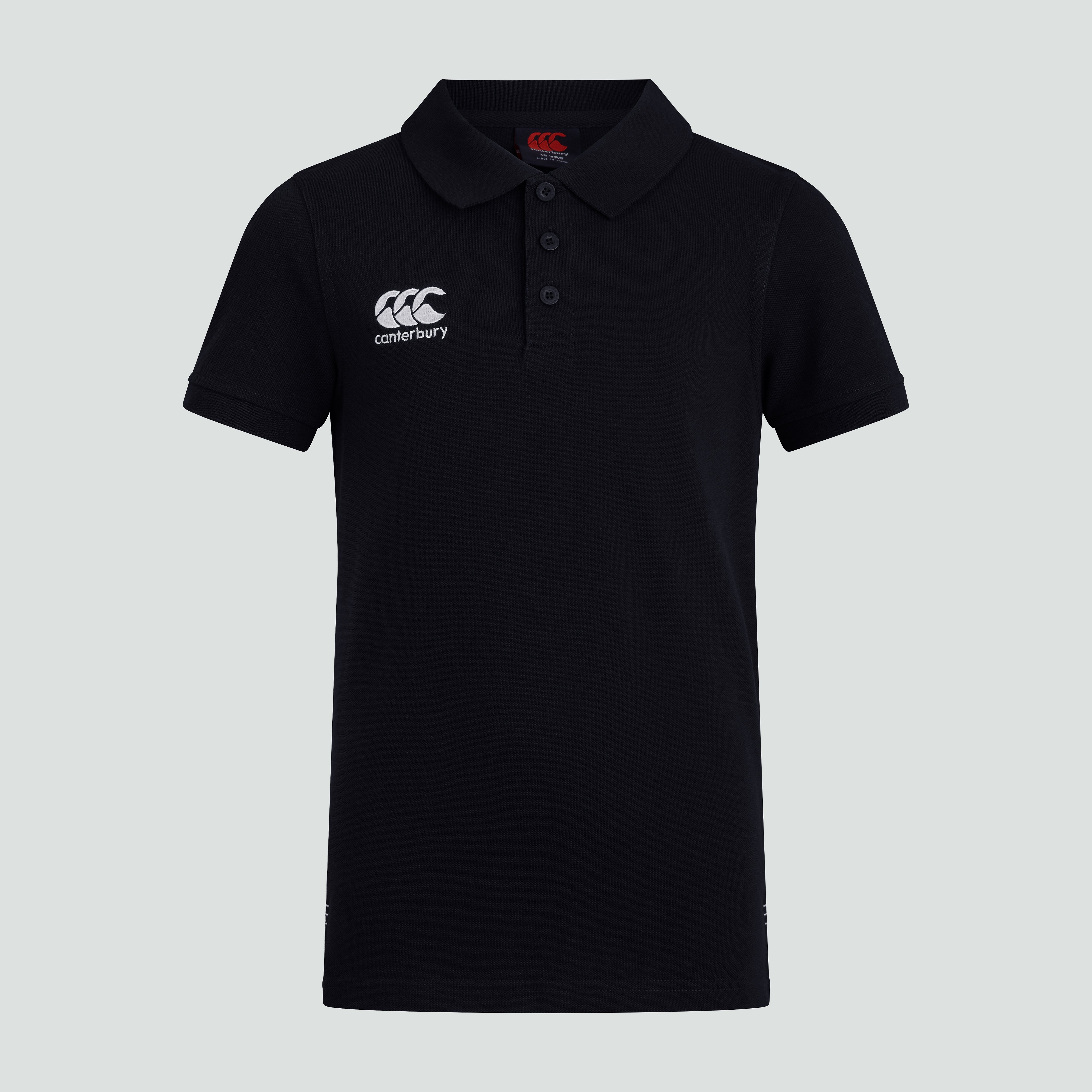 canterbury-waimak-polo-junior-unisex-black-polo-rugby-bambino image 3