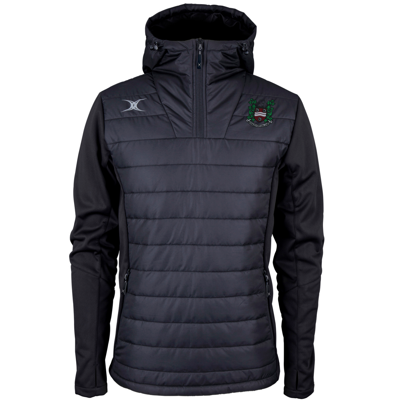 gilbert-rugby-pro-active-giacca-quarter-zip-senior-nero-whitby-rfc image 1