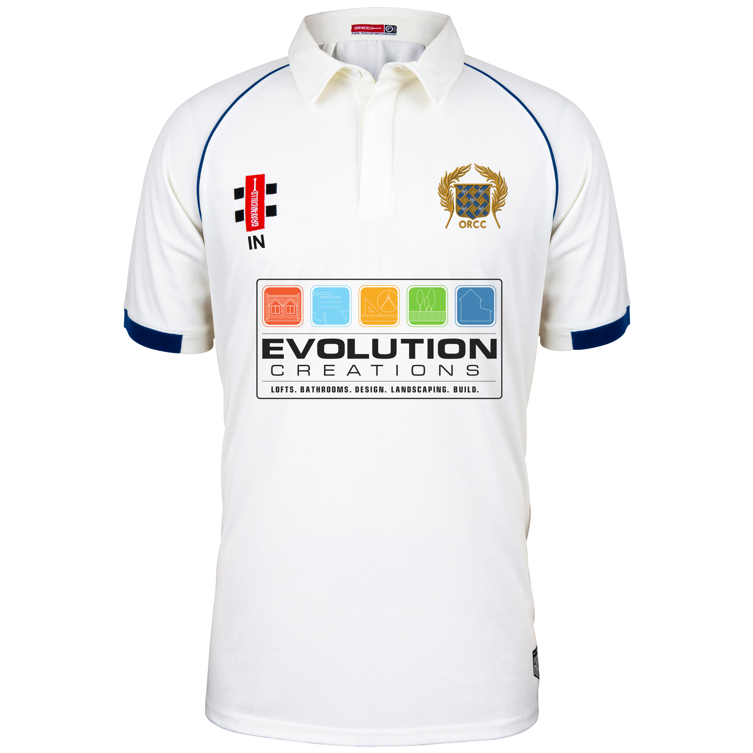 gray-nicolls-old-rutlishians-cc-junior-maglia-matrix-v2-manica-corta-avorio-navy image 1