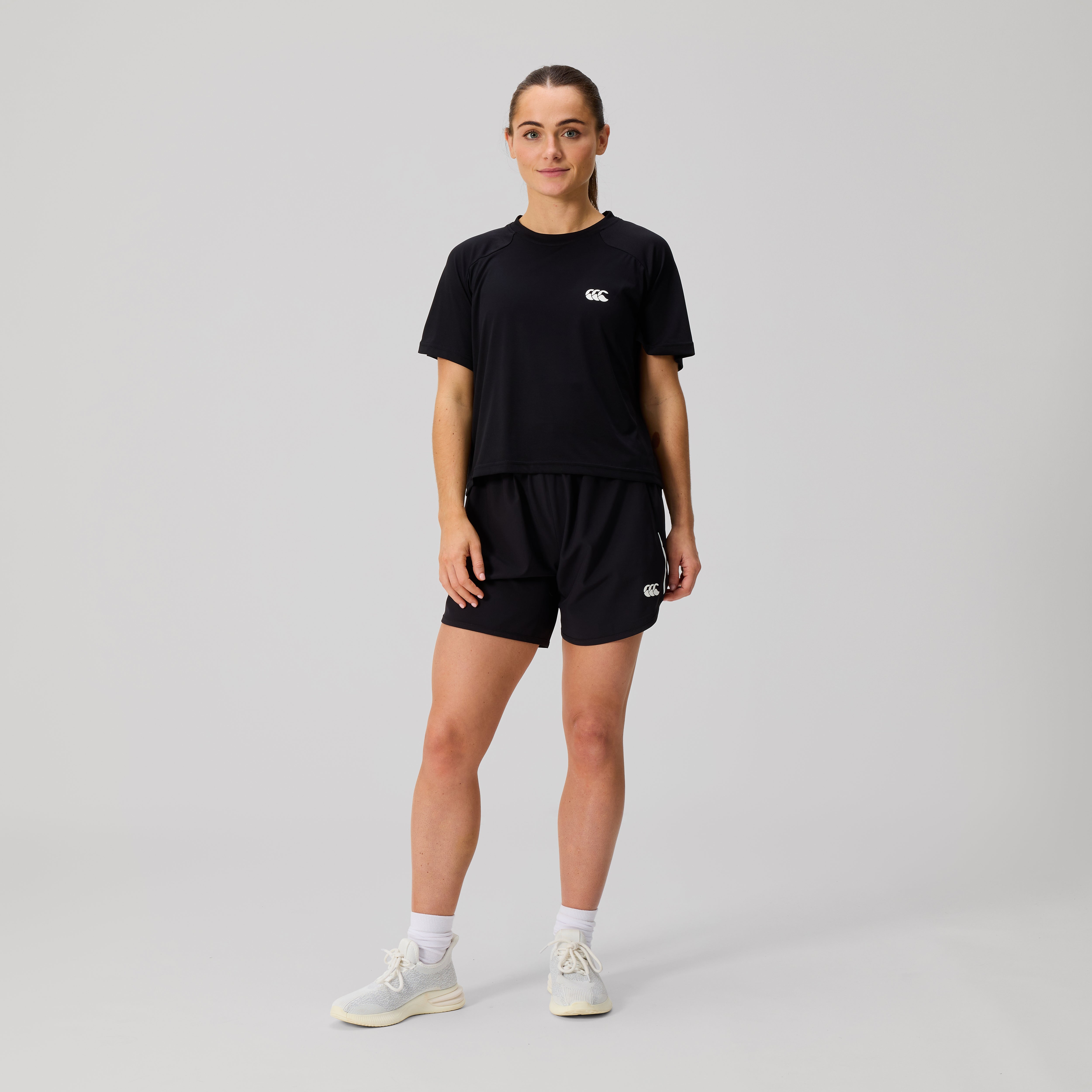 canterbury-tempo-t-shirt-crop-donna-nera image 2
