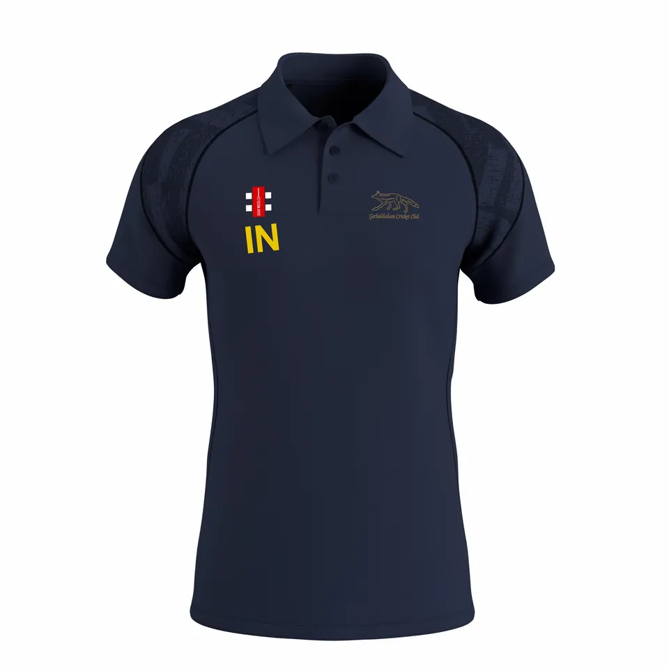 gray-nicolls-garboldisham-cc-senior-gts-polo-manica-corta-blu-navy-polo-training image 1