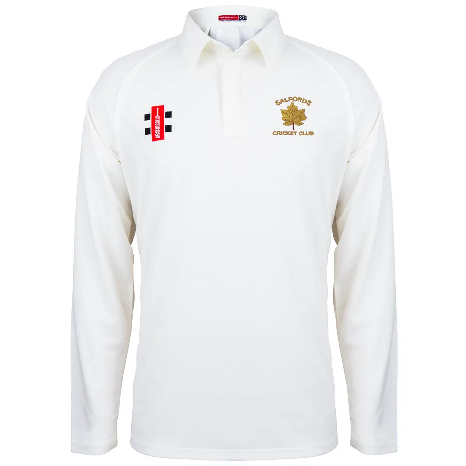 gray-nicolls-salfords-cc-matrix-v2-maglia-cricket-manica-lunga-junior-avorio image 1