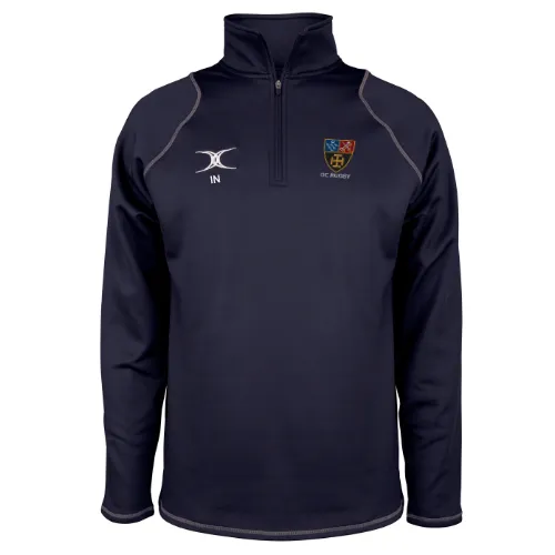 gilbert-rugby-old-cranleighan-rfc-adulto-quest-pile-1-4-zip-blu-navy image 1