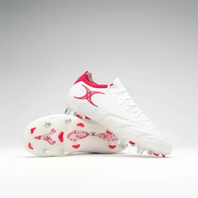 gilbert-rugby-icon-players-6-stud-scarpe-rugby-junior-nero-bianco image 1