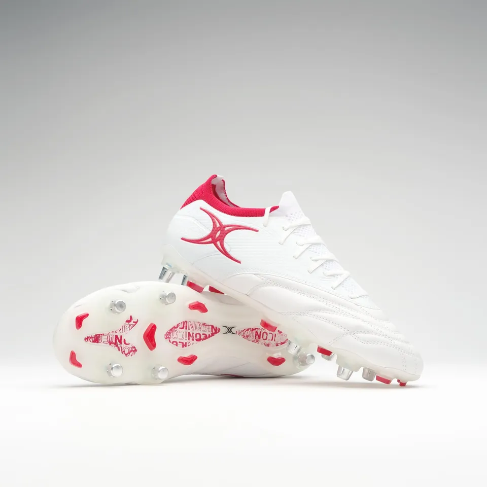gilbert-rugby-icon-players-6-stud-scarpe-rugby-junior-nero-bianco image 1