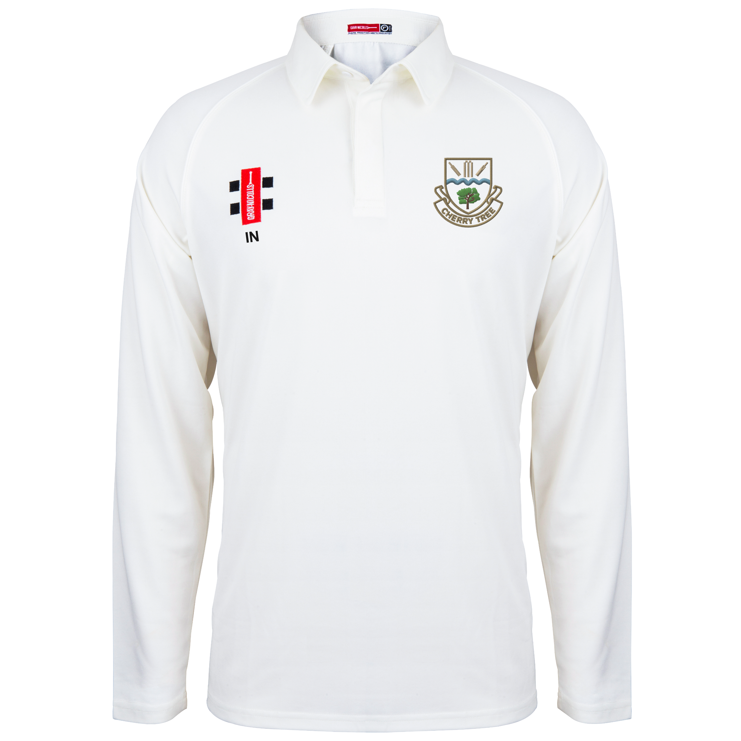 gray-nicolls-cherry-tree-cc-senior-matrix-v2-maglia-cricket-manica-lunga-avorio image 1
