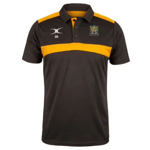 gilbert-rugby-llandaff-north-rfc-child-photon-polo-nero-oro image 1