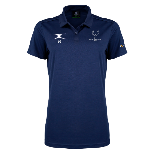 gilbert-rugby-photon-ii-polo-s-s-donna-north-ribblesdale-rfc-blu-navy image 1