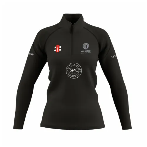 gray-nicolls-gts-pile-1-4-zip-donna-mavrix-cricket-academy-nero image 1