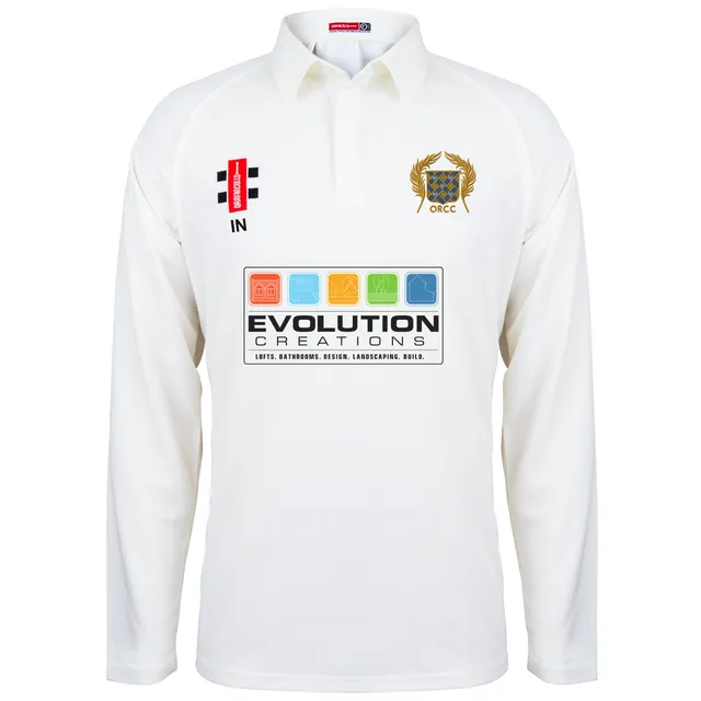 gray-nicolls-old-rutlishians-cc-senior-ivory-matrix-camicia-manica-lunga image 1