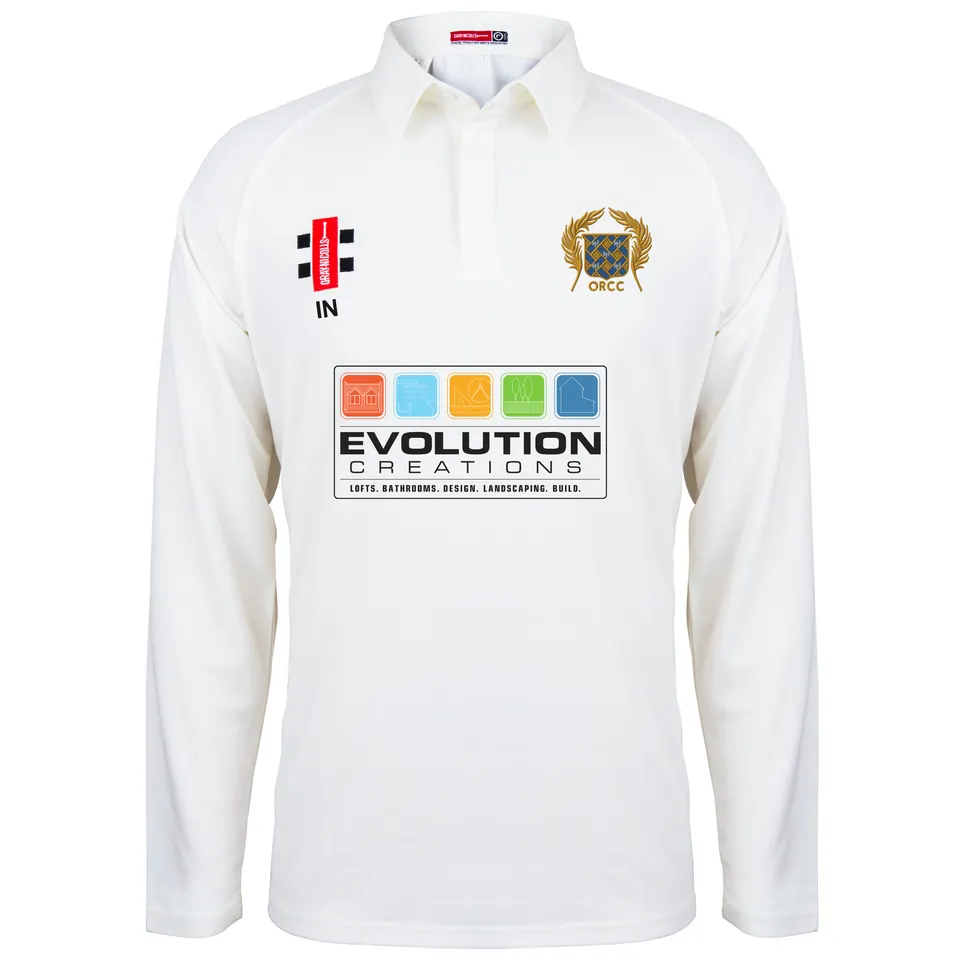 gray-nicolls-old-rutlishians-cc-senior-ivory-matrix-camicia-manica-lunga image 1
