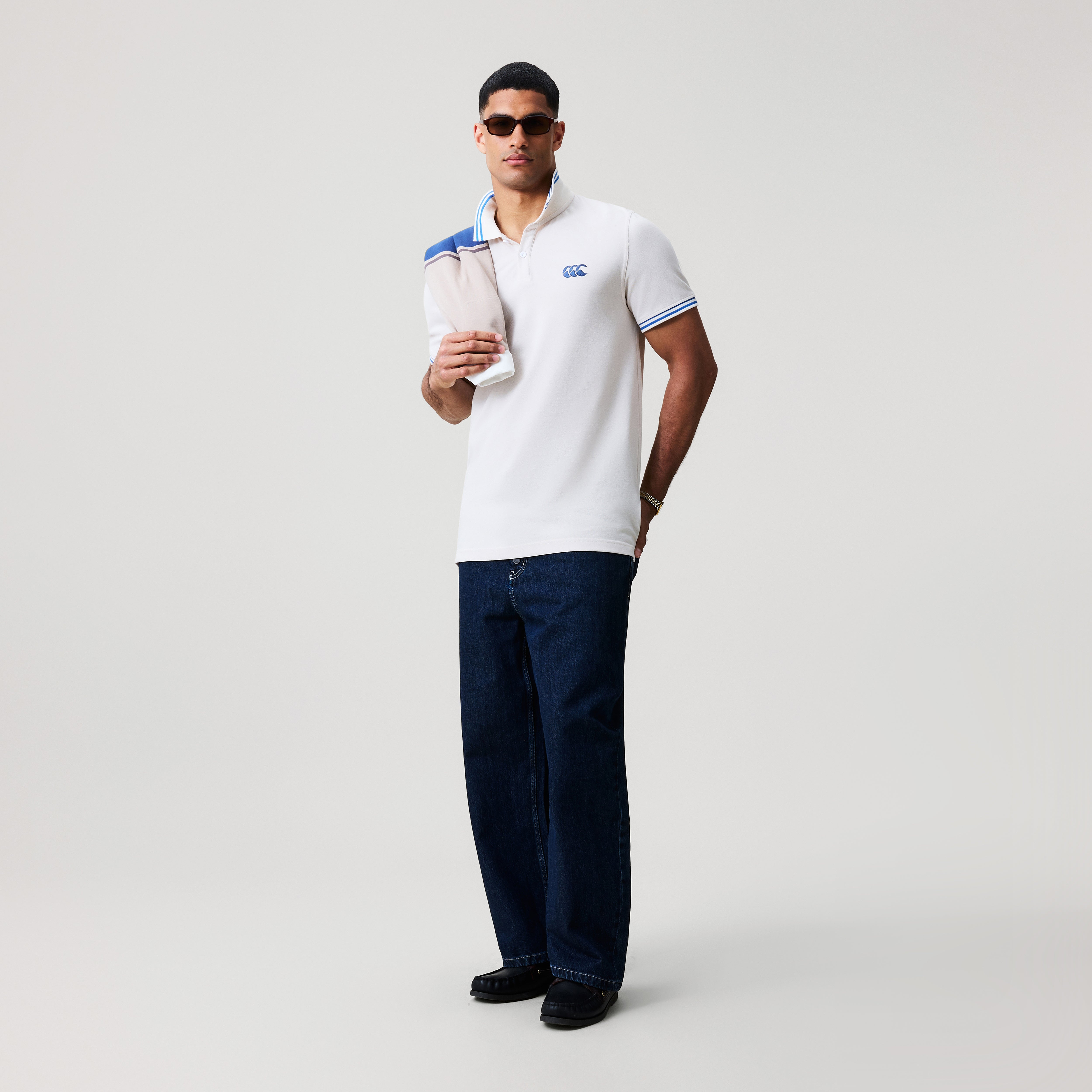 canterbury-solid-pique-polo-uomo-grigia-standard-fit image 2