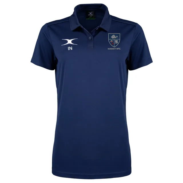 gilbert-rugby-photon-ii-polo-rugby-havant-rfc-donna-blu-navy-manica-corta image 1