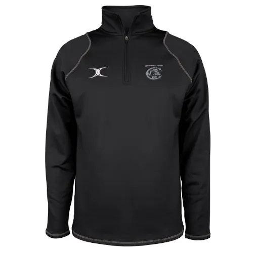 gilbert-rugby-cumbernauld-rfc-quest-felpa-1-4-zip-uomo-nera image 1