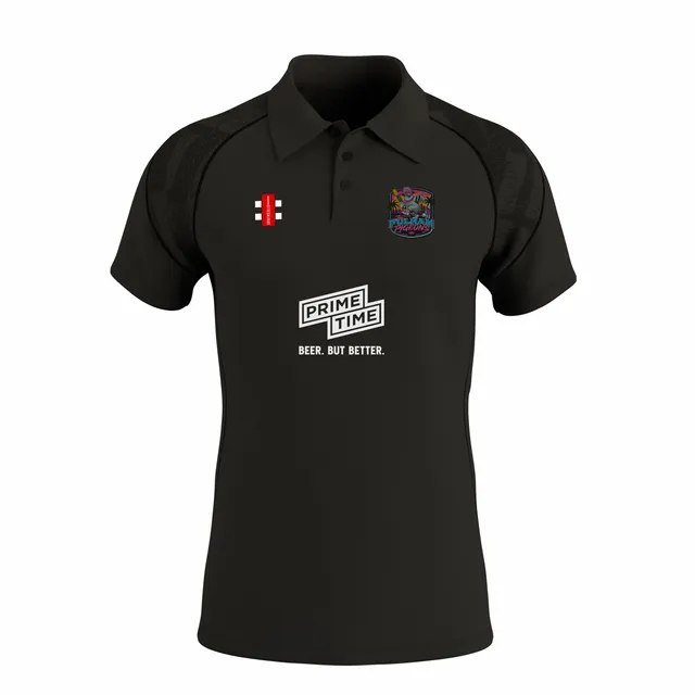 gray-nicolls-gts-polo-manica-corta-nera-senior-fulham-pigeons-cc image 1