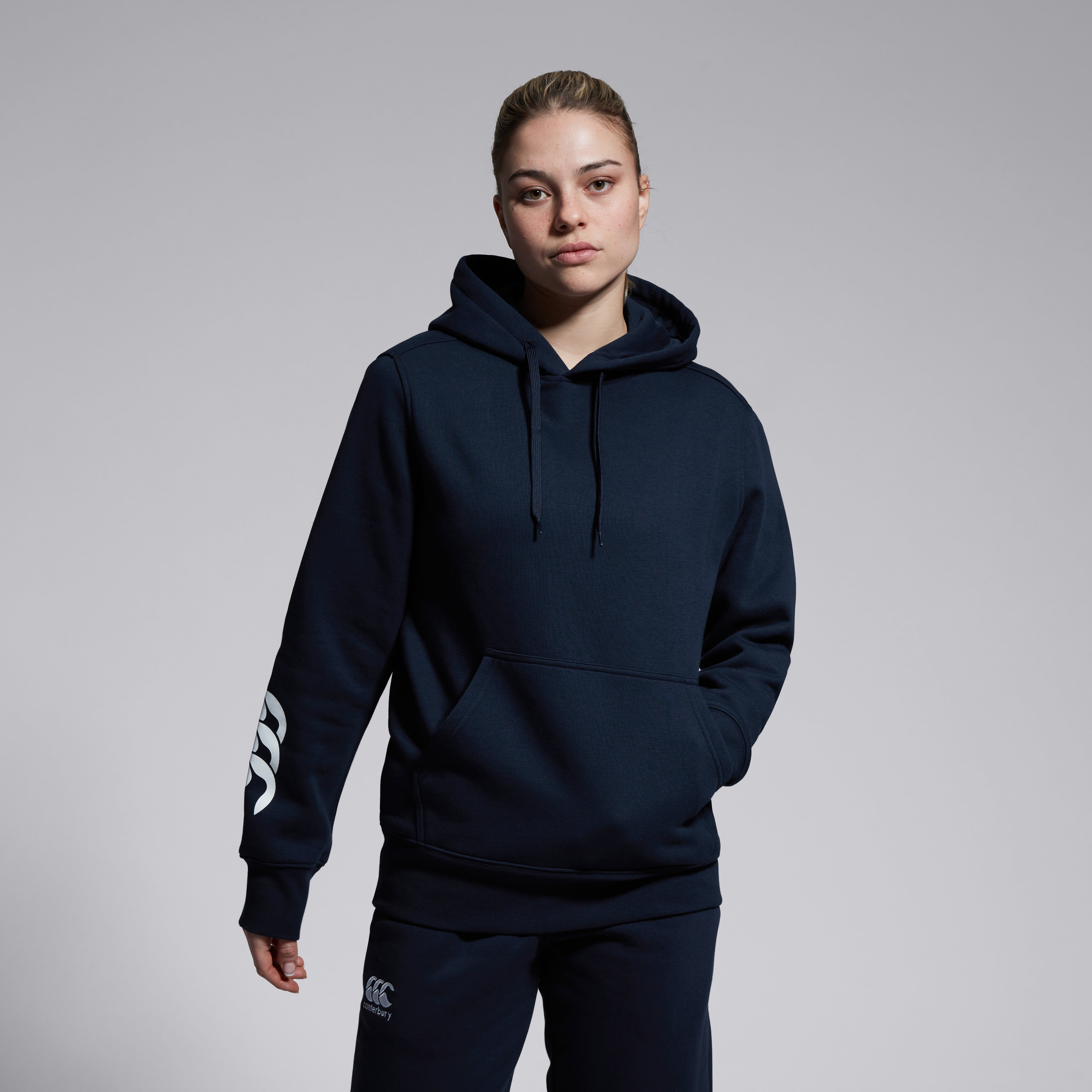 canterbury-felpa-con-cappuccio-club-donna-blu-navy image 2