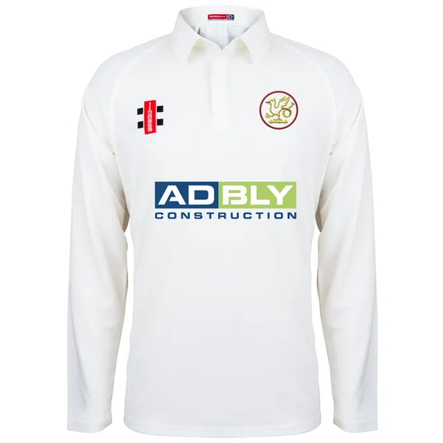 gray-nicolls-wivenhoe-town-cc-junior-matrix-v2-maglia-cricket-manica-lunga-avori image 1