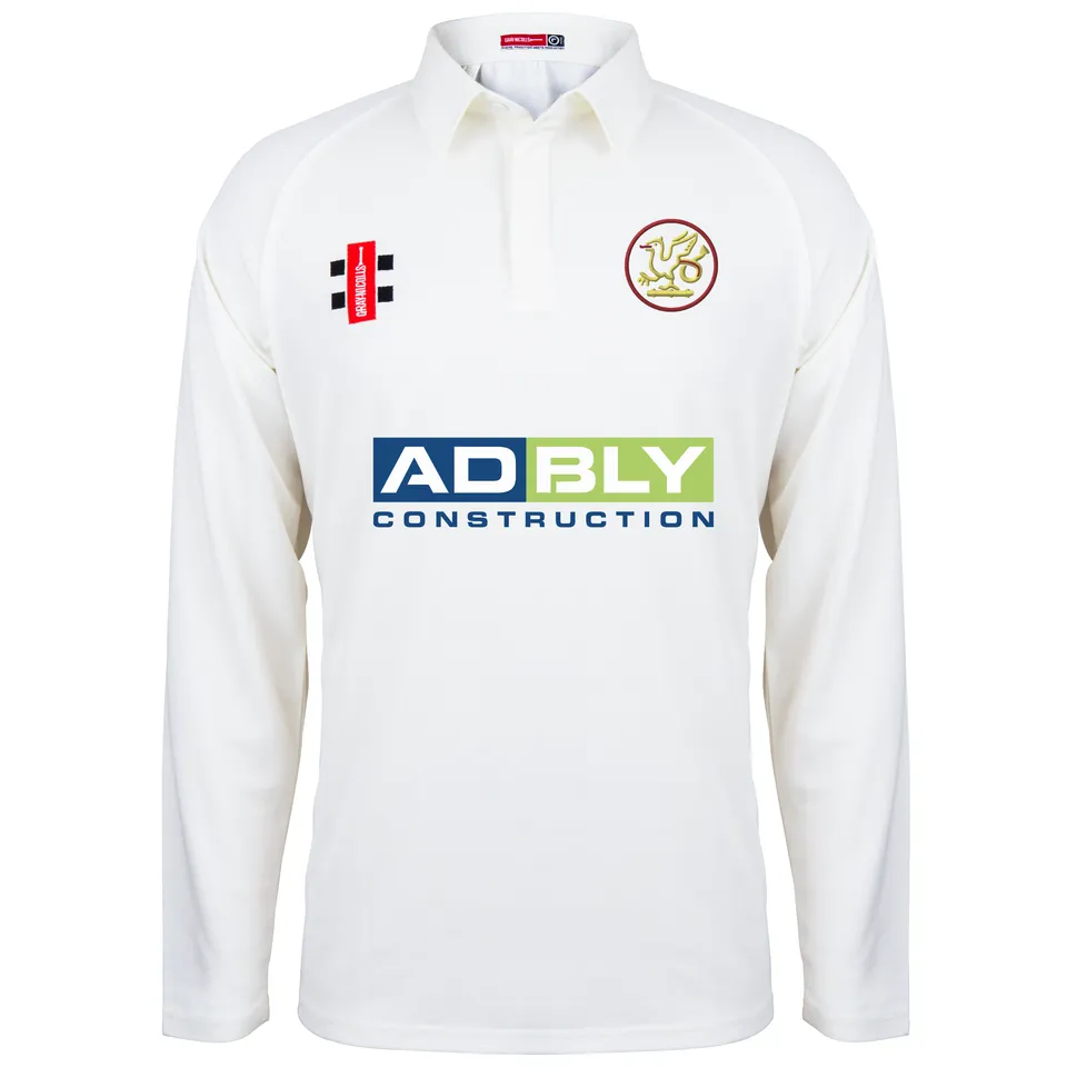 gray-nicolls-wivenhoe-town-cc-junior-matrix-v2-maglia-cricket-manica-lunga-avori image 1
