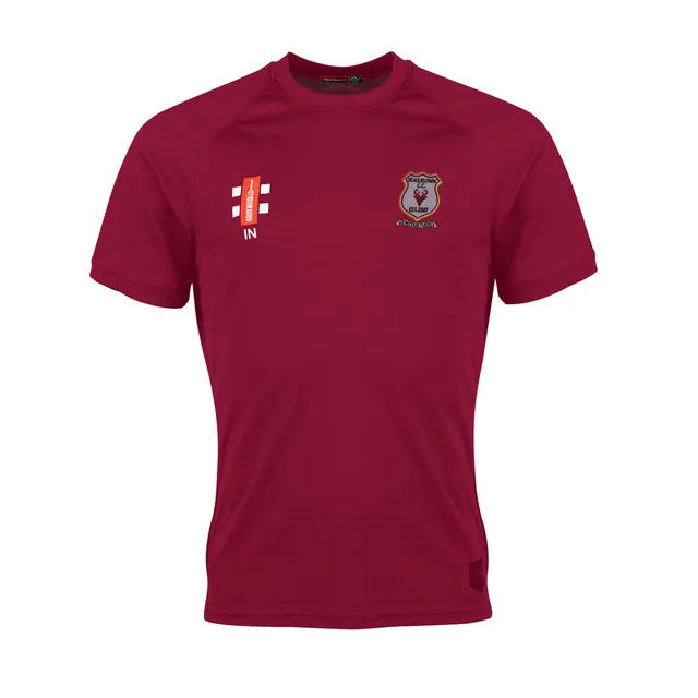gray-nicolls-beaulieu-park-cc-senior-t-shirt-matrix-v2-manica-corta-bordeaux image 1