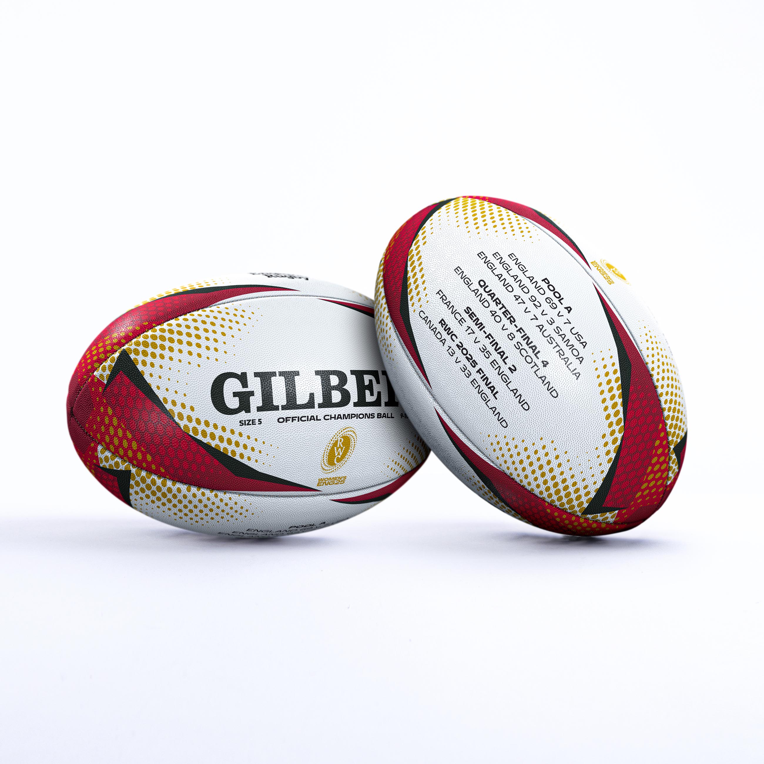 gilbert-rugby-pallone-red-roses-rwc-2025-champions-misura-5 image 1