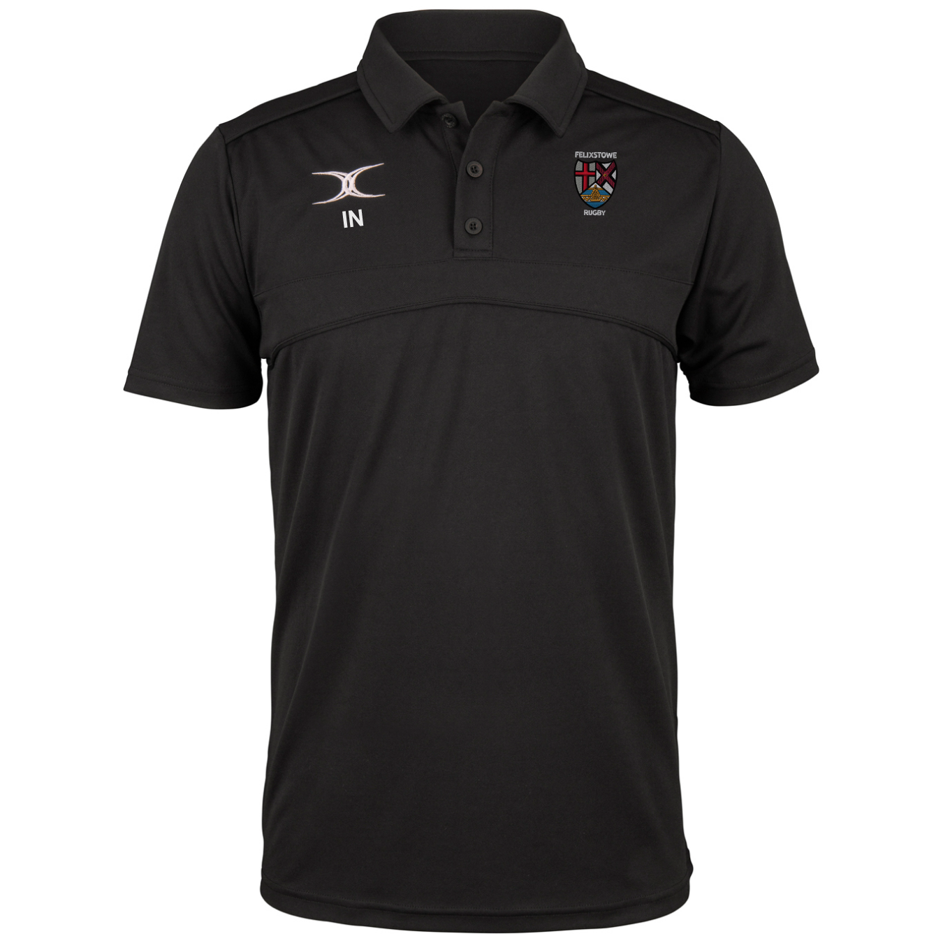 gilbert-rugby-photon-polo-uomo-junior-felixstowe-rfc-nero image 1
