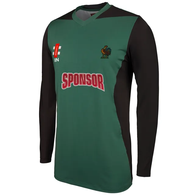gray-nicolls-harrogate-cc-junior-pro-performance-t20-maglia-verde-nera-a-maniche image 1