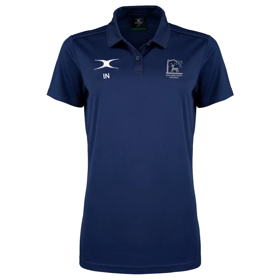 gilbert-rugby-berkshire-referees-photon-ii-polo-adulto-blu-navy-manica-corta image 1