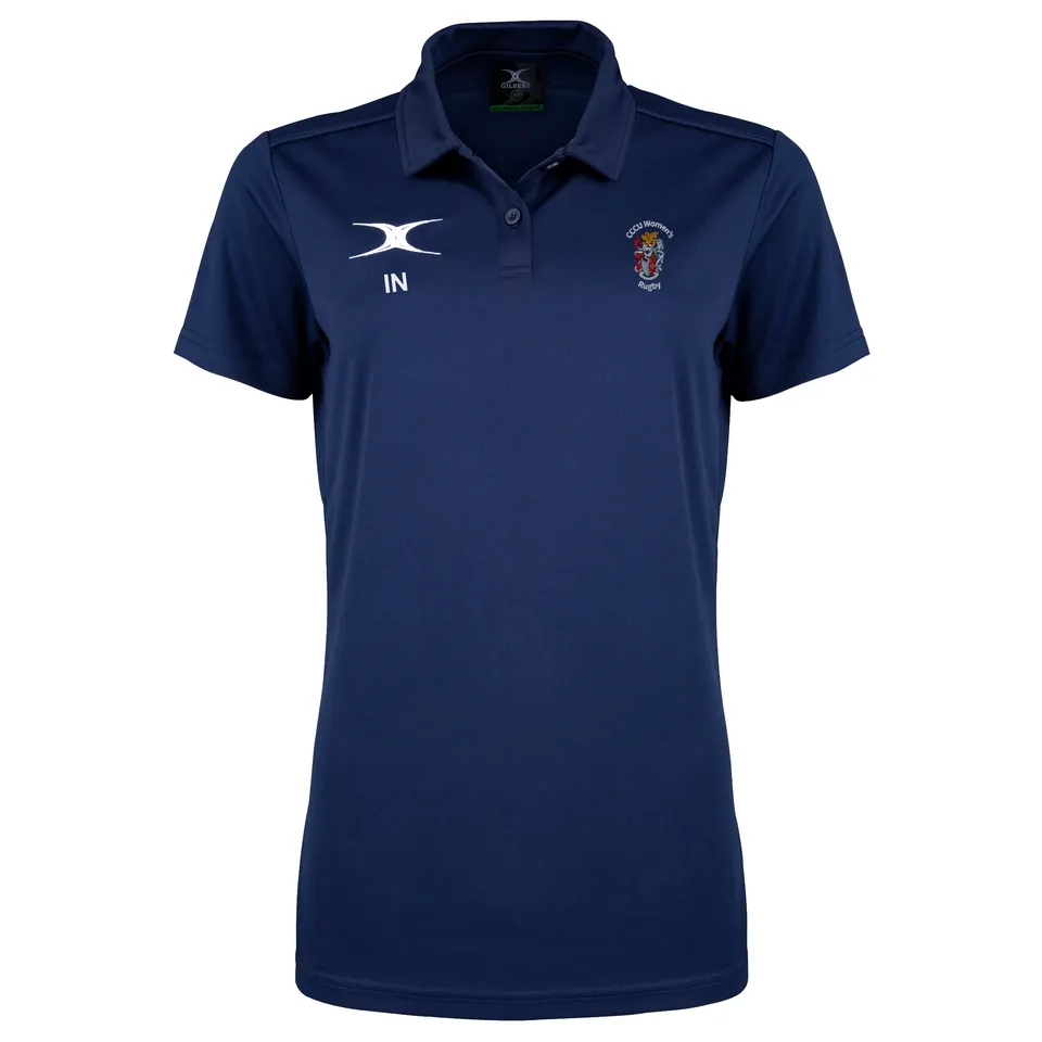 gilbert-rugby-photon-ii-polo-manica-corta-senior-cccu-rugby-blu-navy image 1