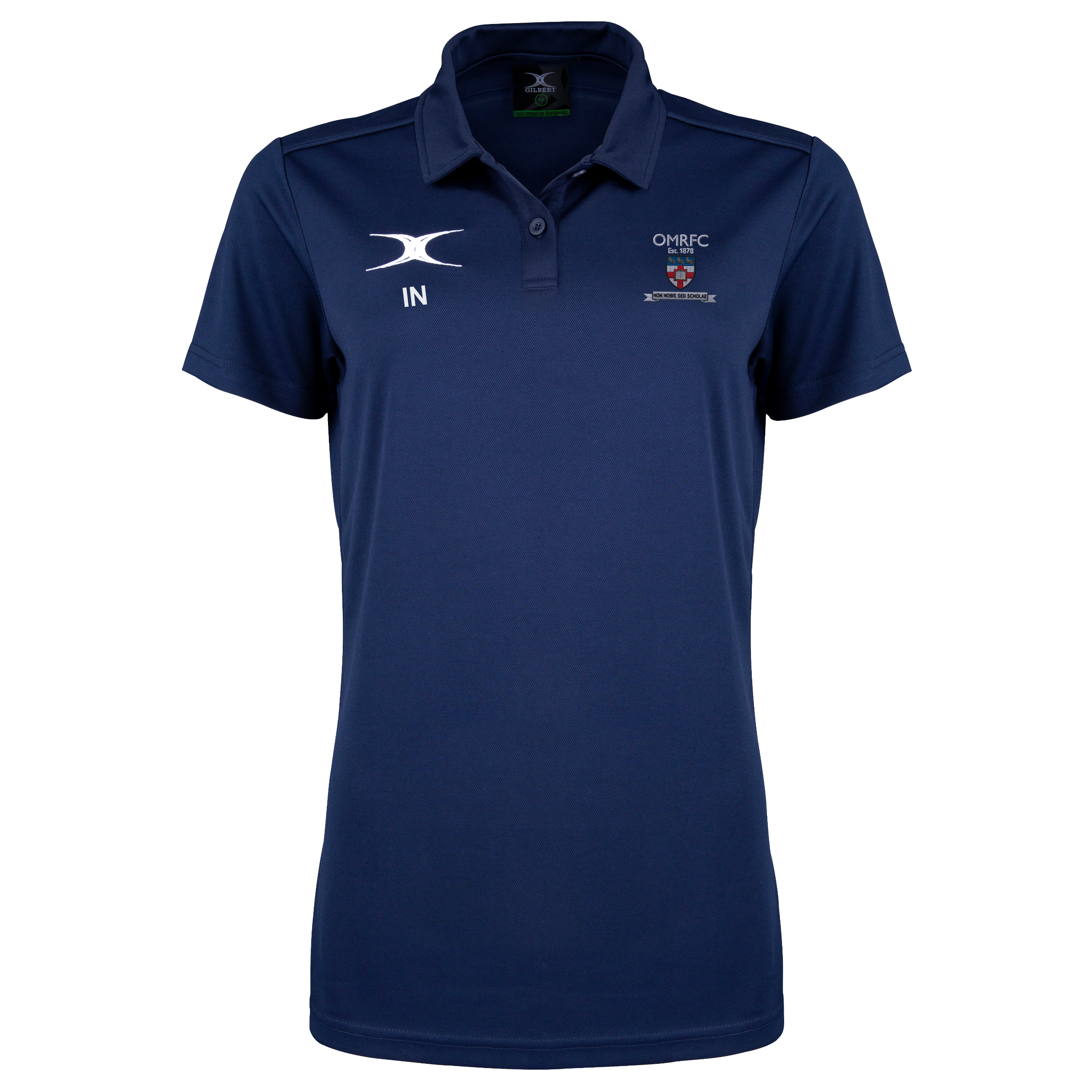 gilbert-rugby-photon-ii-polo-manica-corta-blu-navy-old-millhillians-rfc-senior image 1