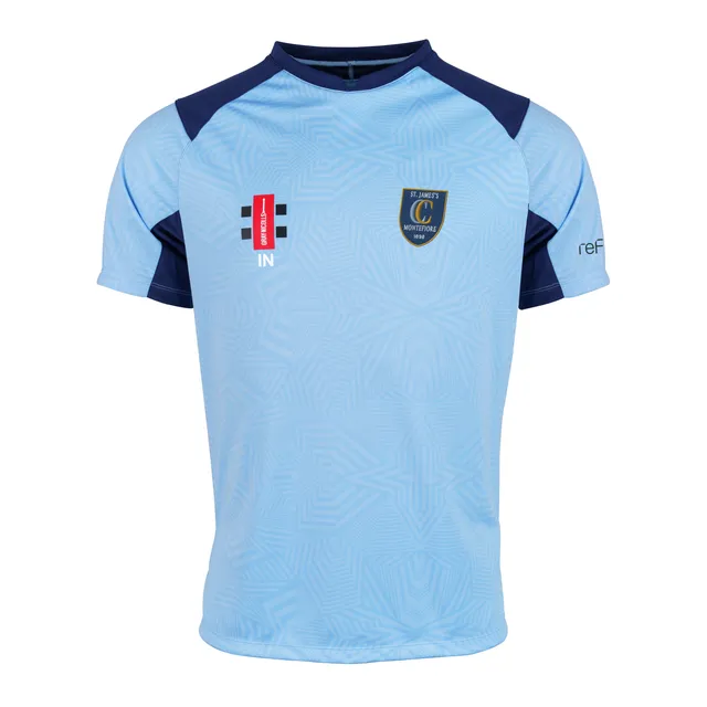 gray-nicolls-st-james-montefiore-pro-t20-maglia-s-s-senior-navy-sky-u18 image 1