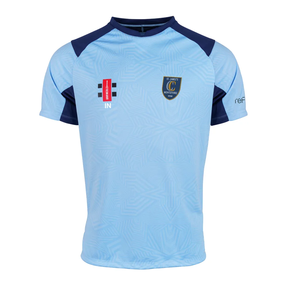 gray-nicolls-st-james-montefiore-pro-t20-maglia-s-s-senior-navy-sky-u18 image 1