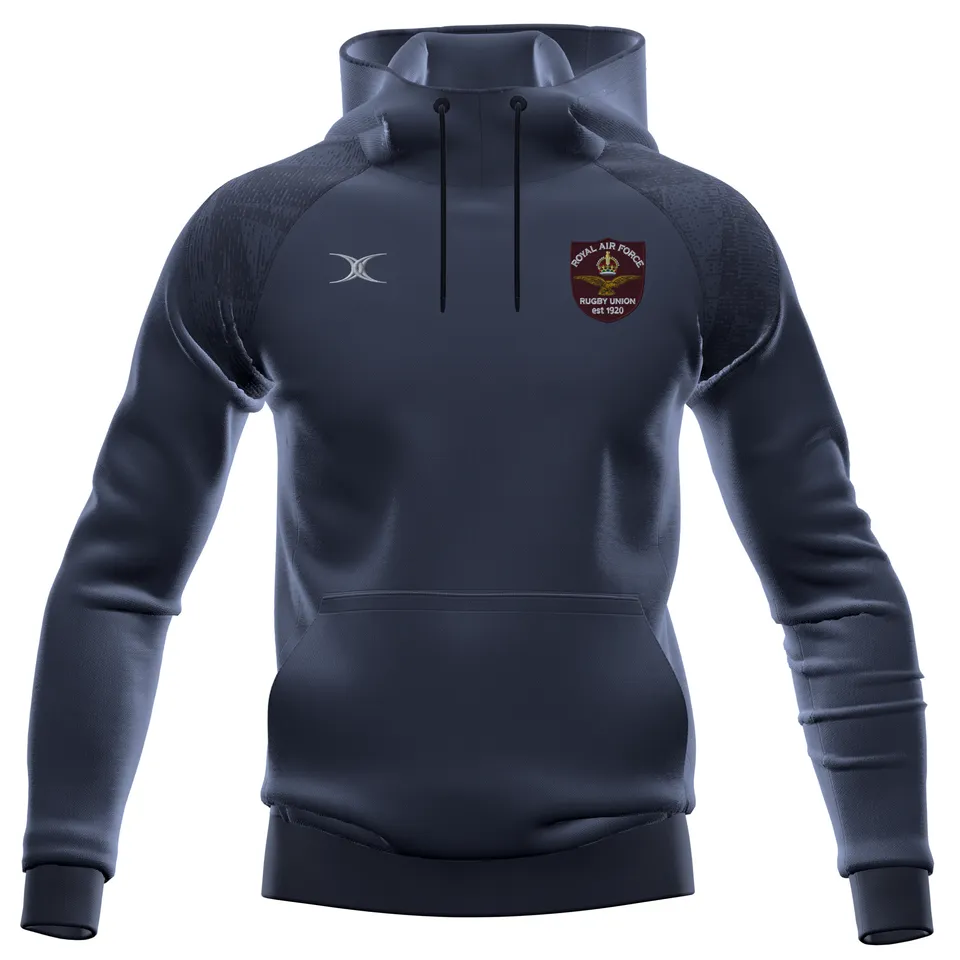 gilbert-rugby-royal-air-force-rugby-union-senior-felpa-con-cappuccio-gts-blu-nav image 1
