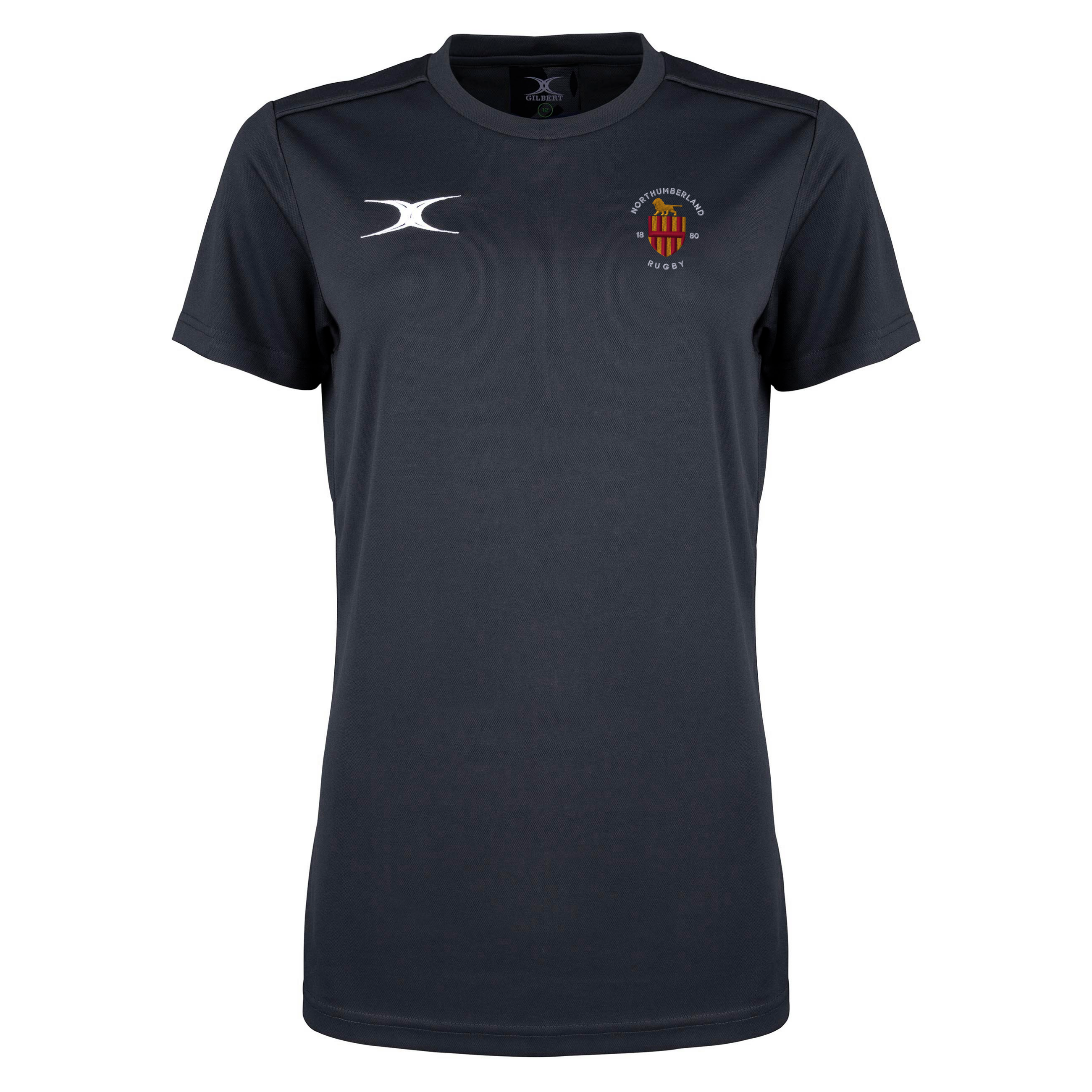 gilbert-rugby-northumberland-rfu-senior-photon-ii-t-shirt-uomo-manica-corta-nera image 1