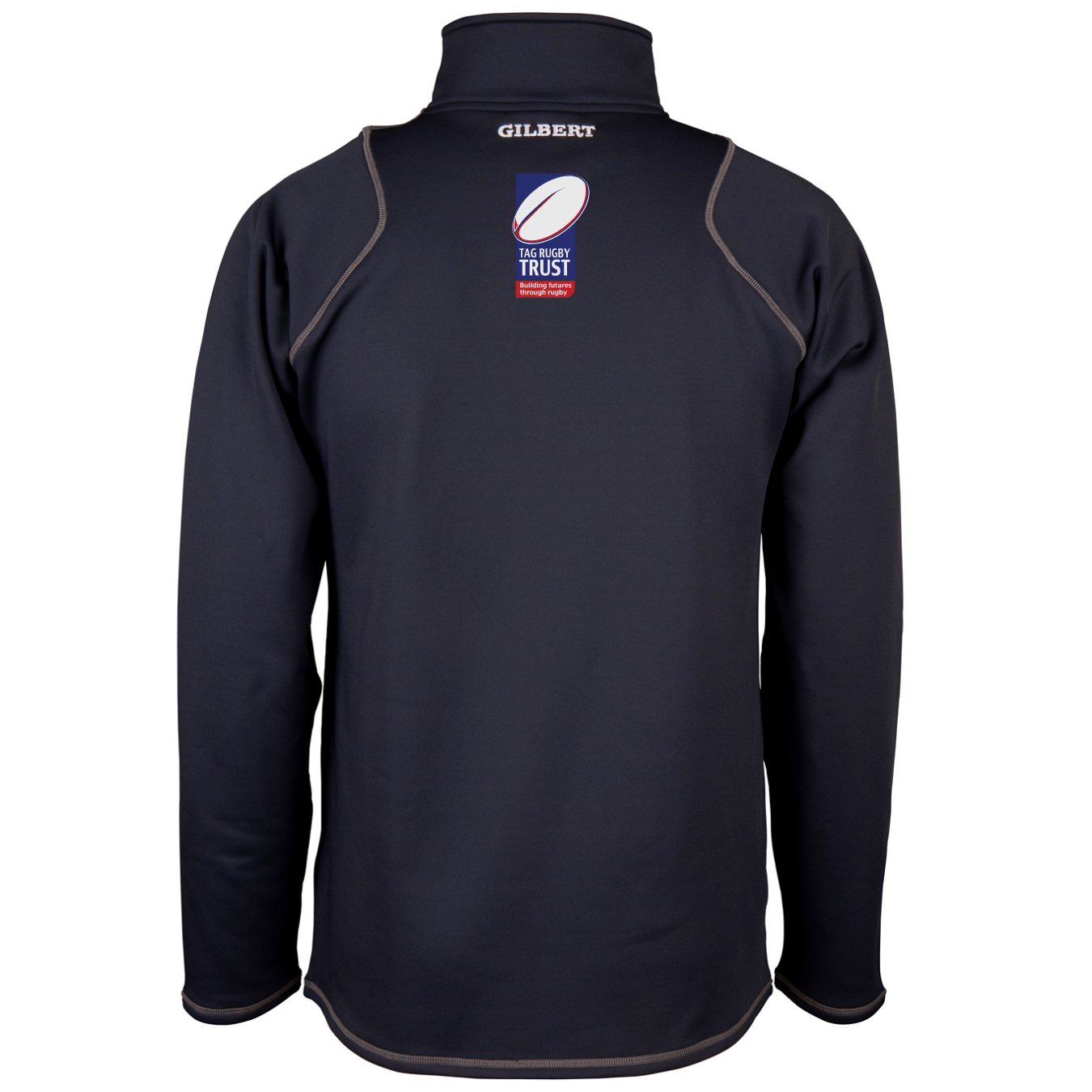 gilbert-rugby-quest-felpa-1-4-zip-uomo-dark-navy-tag-rugby-trust-senior image 2