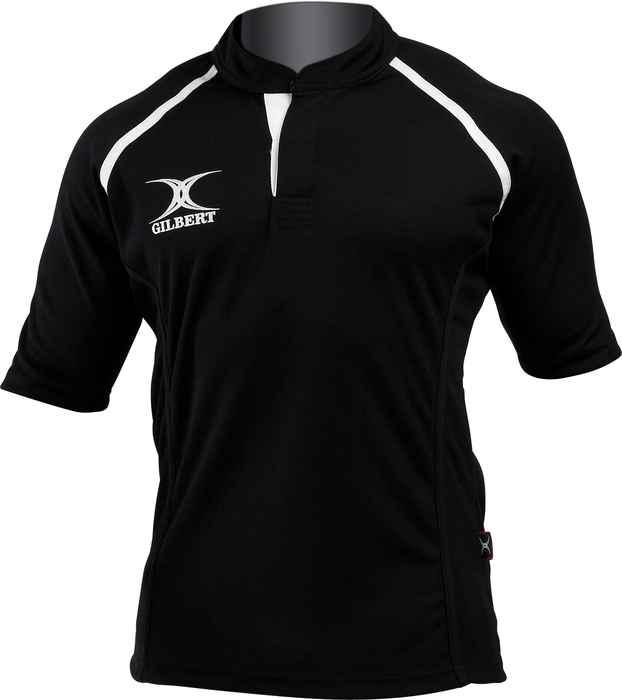 gilbert-rugby-xact-maglia-gara-junior-nera-plain-match-shirt image 2