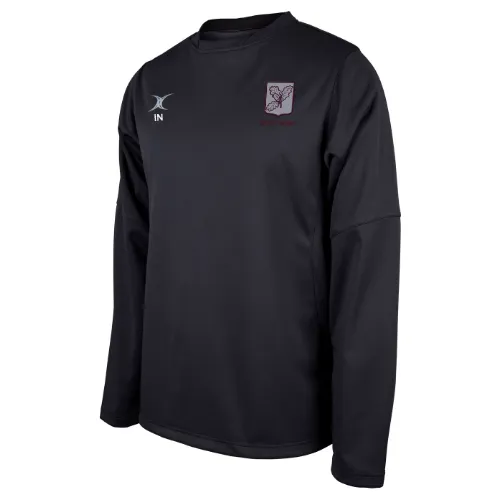 gilbert-rugby-pro-warm-up-top-adulto-nero-surrey-rugby image 1
