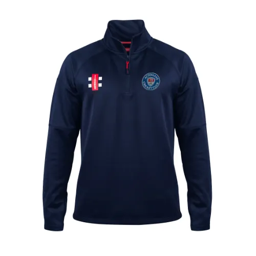 gray-nicolls-actonians-cricket-club-junior-pile-pro-thermo-1-4-zip-navy image 1