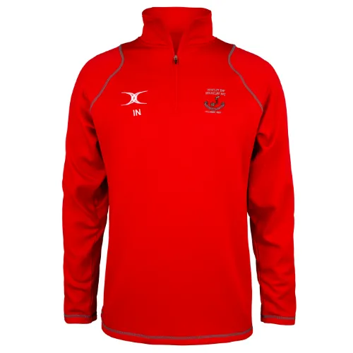 gilbert-rugby-quest-pile-1-4-zip-junior-whitley-bay-rockcliff-rfc-rosso image 1