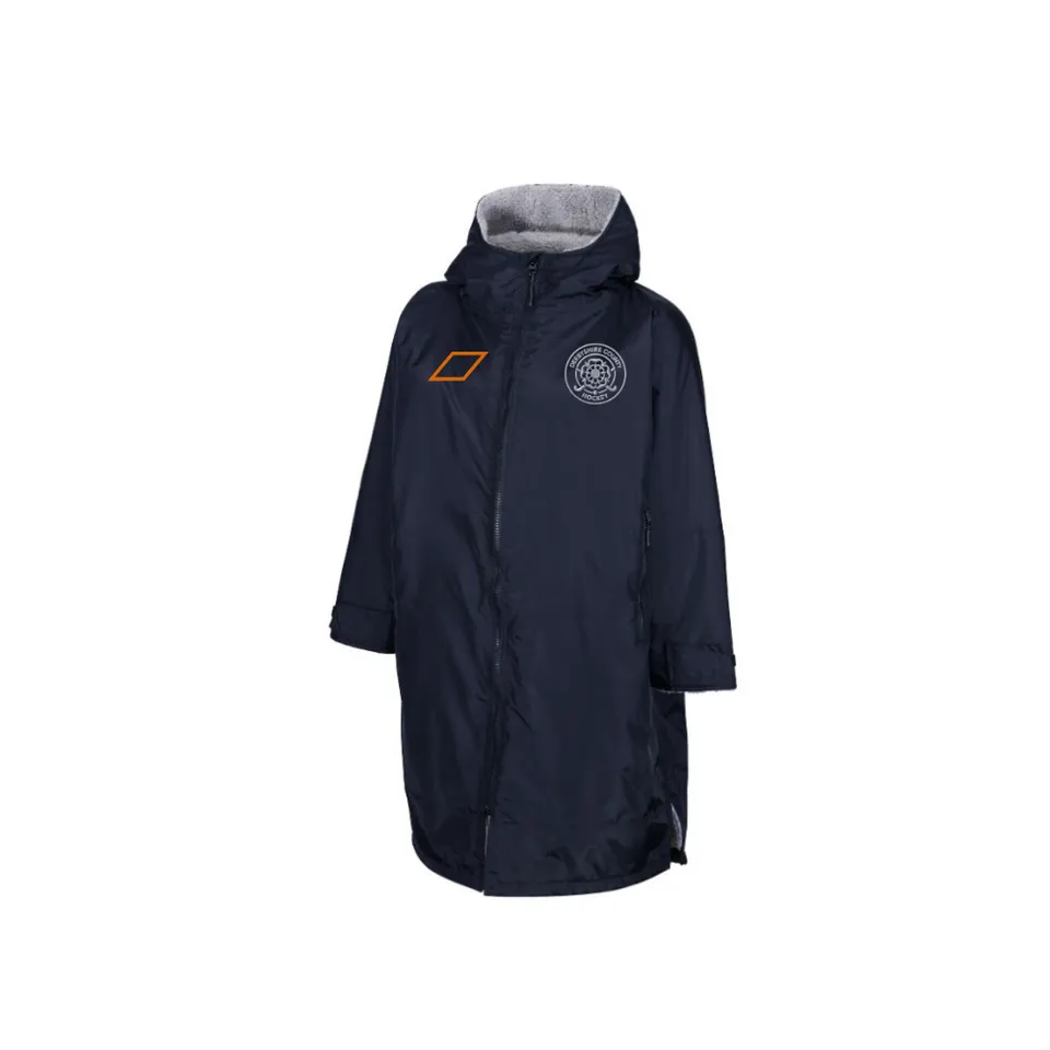 grays-derbyshire-county-hockey-giacca-change-robe-all-weather-senior-navy image 1