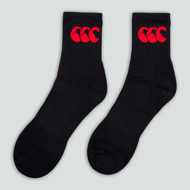 canterbury-adult-unisex-crew-sock-3pk-black-red-calzini-crew-3-paia image 1