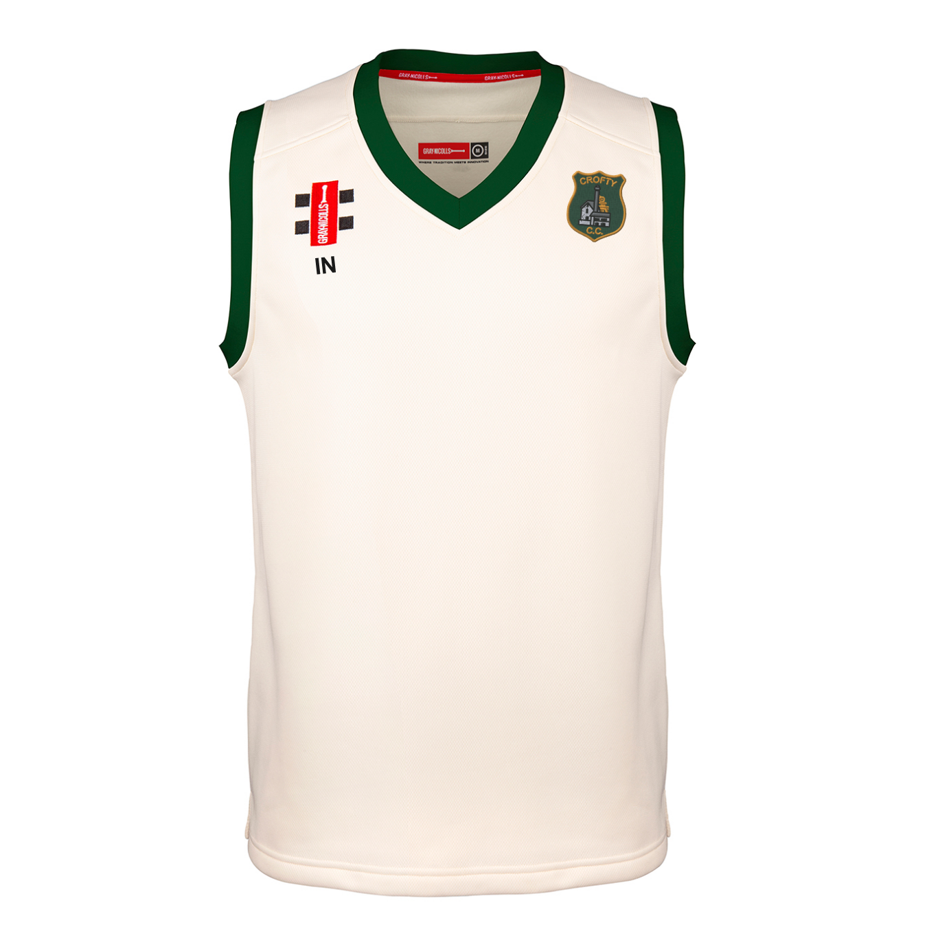 gray-nicolls-crofty-holman-cc-pro-performance-slipover-senior-ivory-verde image 1