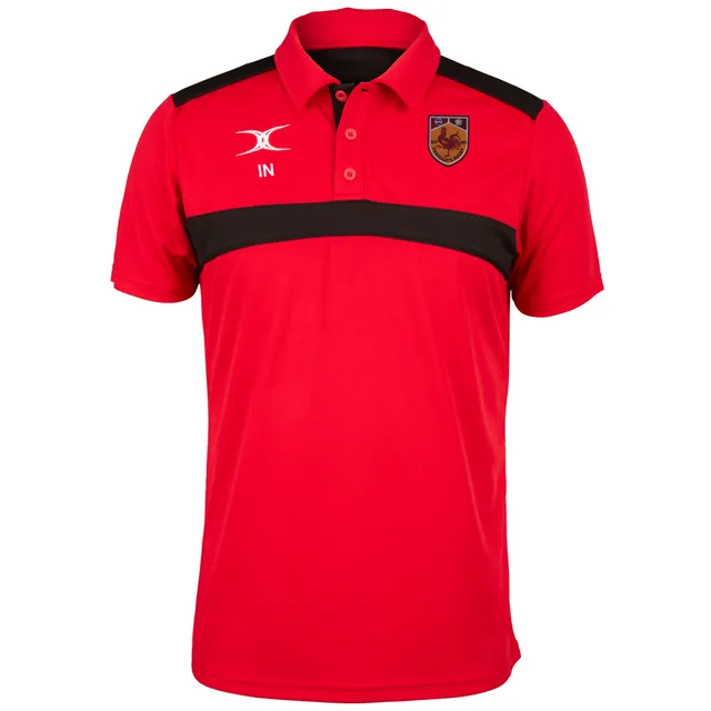 gilbert-rugby-harrogate-rufc-photon-polo-uomo-red-black image 1