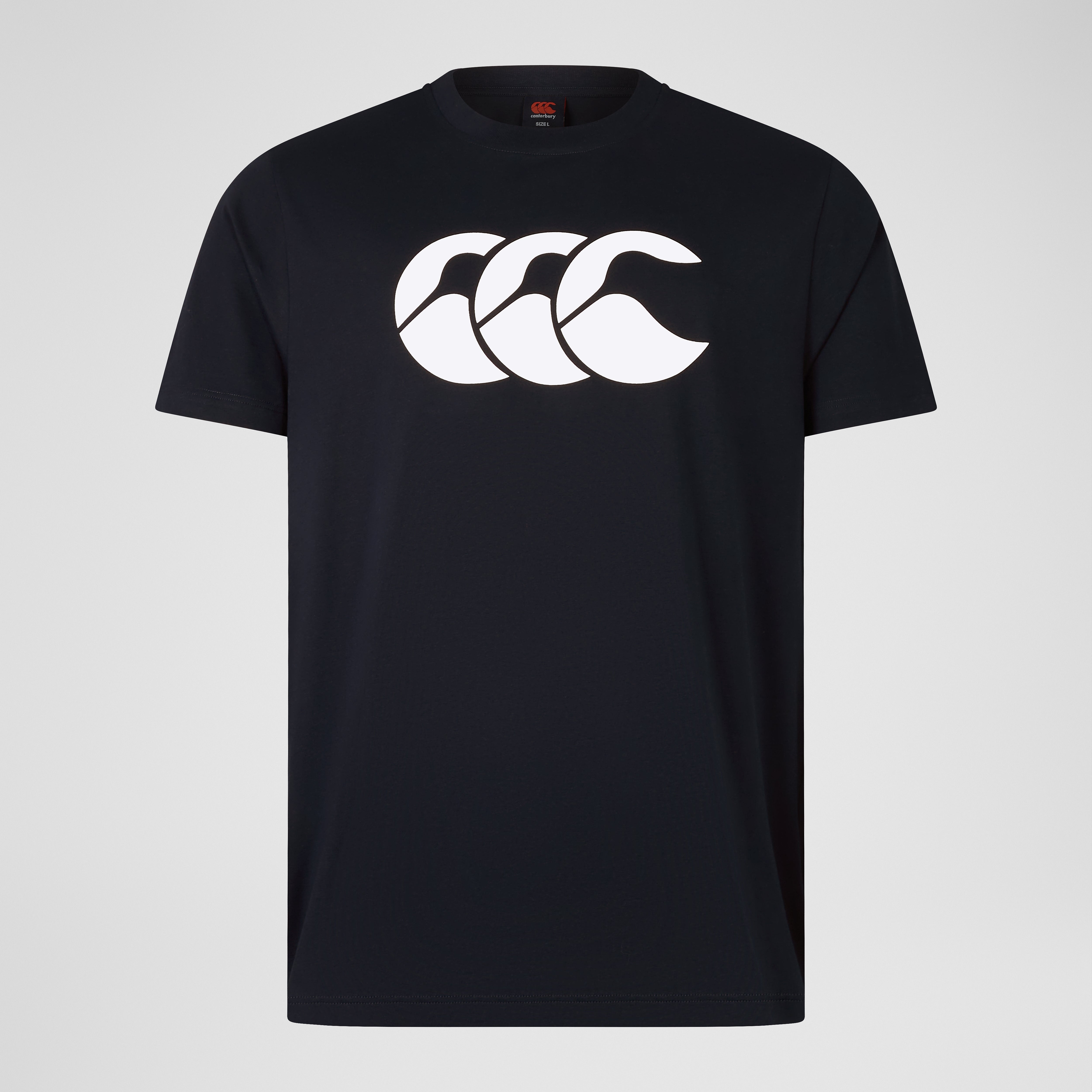 canterbury-ccc-cotton-logo-tee-uomo-t-shirt-cotone-nero image 1