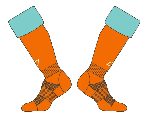 grays-calze-hockey-rochdale-hc-arancione-teal-adulto image 1