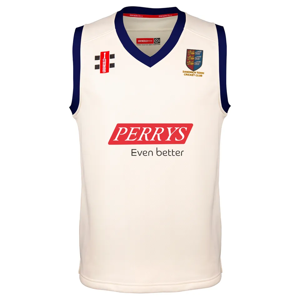gray-nicolls-sandwich-town-cc-pro-performance-gilet-match-bambino-avorio-navy image 1