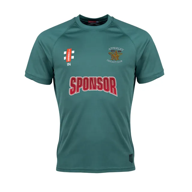 gray-nicolls-matrix-v2-t-shirt-cricket-junior-apperley-cc-verde-manica-corta image 1