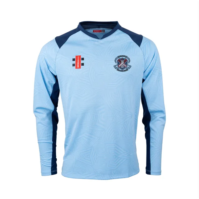 gray-nicolls-kelburne-cc-junior-pro-t20-maglia-cricket-manica-lunga-navy-azzurro image 1