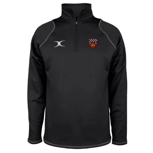 gilbert-rugby-skipton-rfc-quest-felpa-1-4-zip-uomo-adulto-nera image 1