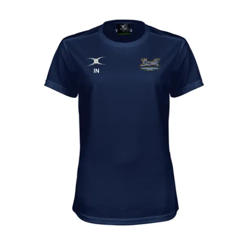 gilbert-rugby-photon-ii-t-shirt-donna-blu-navy-hastings-bexhill-rfc image 1