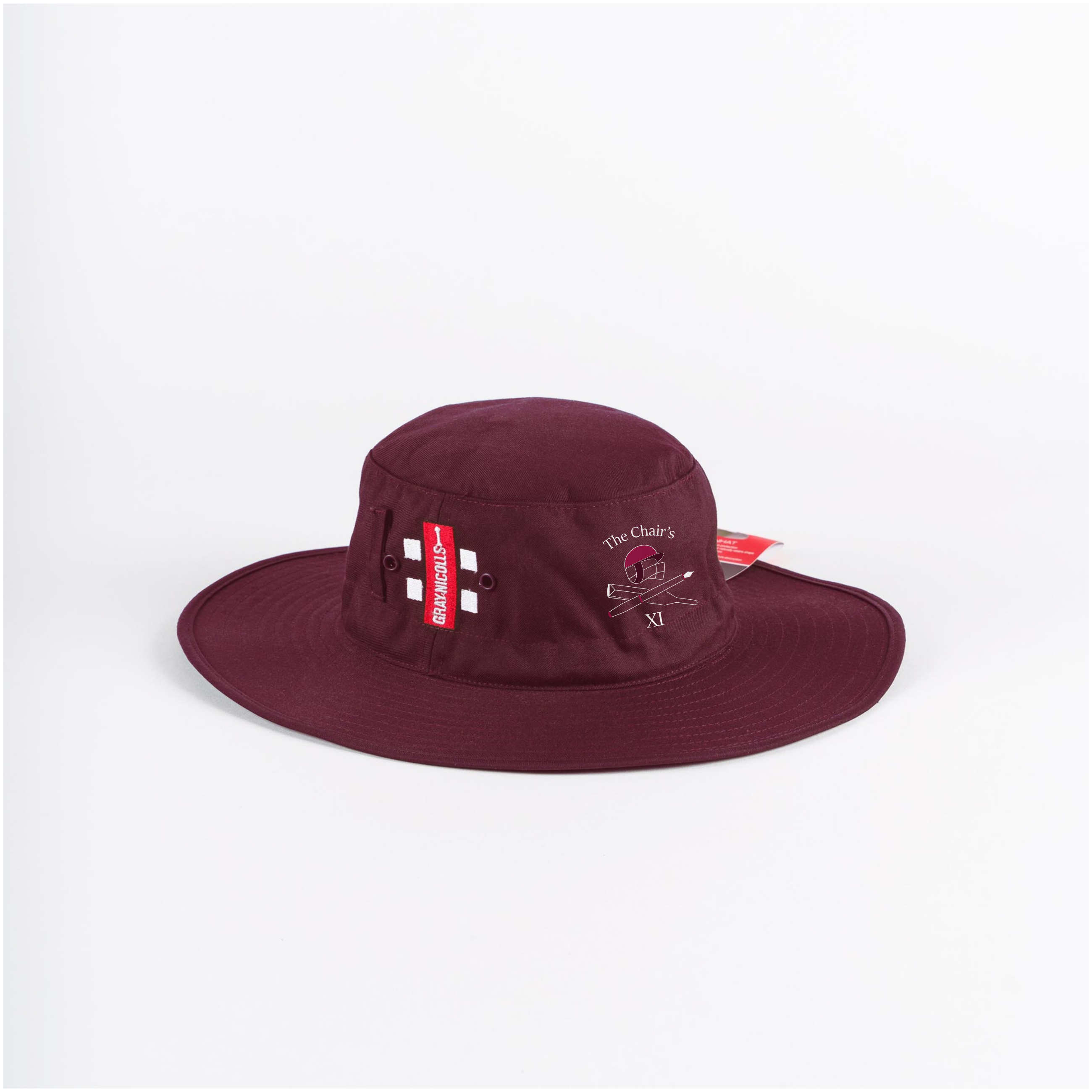 gray-nicolls-the-chairs-xi-senior-cappello-da-sole-cricket-maroon image 1